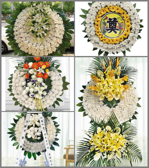 四川成都崇州市江源镇文观村花圈速递